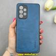 قاب گوشی Galaxy A53 سامسونگ اورجینال برند DADOO دادوو 2026 طرح دوخت HARD چرمی محافظ لنزدار آبی فولادی کد 90784