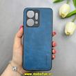 قاب گوشی Honor X7A آنر اورجینال برند DADOO دادوو 2026 طرح دوخت HARD چرمی آبی فولادی کد 90823
