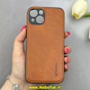 قاب گوشی iPhone 13 آیفون اورجینال برند DADOO دادوو 2026 طرح دوخت HARD چرمی عسلی کد 90853