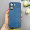 قاب گوشی Redmi 13C / Poco C65 شیائومی اورجینال برند DADOO دادوو 2026 طرح دوخت HARD چرمی محافظ لنزدار آبی فولادی کد 90888