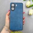 قاب گوشی Redmi 13C / Poco C65 شیائومی اورجینال برند DADOO دادوو 2026 طرح دوخت HARD چرمی محافظ لنزدار آبی فولادی کد 90888