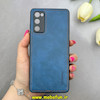 قاب گوشی Galaxy S20 FE سامسونگ اورجینال برند DADOO دادوو 2026 طرح دوخت HARD چرمی محافظ لنزدار آبی فولادی کد 90916