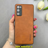 قاب گوشی Galaxy S20 FE سامسونگ اورجینال برند DADOO دادوو 2026 طرح دوخت HARD چرمی محافظ لنزدار عسلی کد 90919