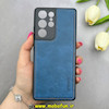 قاب گوشی Galaxy S21 Ultra سامسونگ اورجینال برند DADOO دادوو 2026 طرح دوخت HARD چرمی محافظ لنزدار آبی فولادی کد 90921