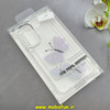 قاب گوشی Galaxy A16 سامسونگ اورجینال یونیک کیس Unique Case لاکچری شفاف نگین دار کرومی طرح پروانه کد 90966
