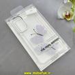 قاب گوشی Galaxy A16 سامسونگ اورجینال یونیک کیس Unique Case لاکچری شفاف نگین دار کرومی طرح پروانه کد 90966