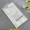 قاب گوشی Galaxy A16 سامسونگ اورجینال یونیک کیس Unique Case لاکچری شفاف نگین دار کرومی طرح پروانه کد 90967