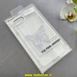 قاب گوشی iPhone 7 Plus / iPhone 8 Plus آیفون اورجینال یونیک کیس Unique Case لاکچری شفاف نگین دار کرومی طرح پروانه کد 90974