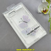 قاب گوشی iPhone 7 Plus / iPhone 8 Plus آیفون اورجینال یونیک کیس Unique Case لاکچری شفاف نگین دار کرومی طرح پروانه کد 90975