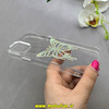 قاب گوشی iPhone 11 آیفون اورجینال یونیک کیس Unique Case لاکچری شفاف نگین دار کرومی طرح پروانه کد 90978