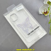 قاب گوشی iPhone 11 آیفون اورجینال یونیک کیس Unique Case لاکچری شفاف نگین دار کرومی طرح پروانه کد 90978