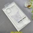 قاب گوشی iPhone 11 Pro Max آیفون اورجینال یونیک کیس Unique Case لاکچری شفاف نگین دار کرومی طرح پروانه کد 90981