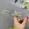 قاب گوشی iPhone 13 Pro Max آیفون اورجینال یونیک کیس Unique Case لاکچری شفاف نگین دار کرومی طرح پروانه کد 90992