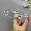 قاب گوشی iPhone 15 آیفون اورجینال یونیک کیس Unique Case لاکچری شفاف نگین دار کرومی طرح پروانه کد 90994