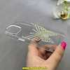 قاب گوشی iPhone 15 آیفون اورجینال یونیک کیس Unique Case لاکچری شفاف نگین دار کرومی طرح پروانه کد 90995