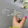 قاب گوشی iPhone 15 Pro Max آیفون اورجینال یونیک کیس Unique Case لاکچری شفاف نگین دار کرومی طرح پروانه کد 90997