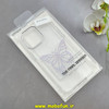 قاب گوشی iPhone 15 Pro Max آیفون اورجینال یونیک کیس Unique Case لاکچری شفاف نگین دار کرومی طرح پروانه کد 90997