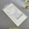 قاب گوشی iPhone 16 آیفون اورجینال یونیک کیس Unique Case لاکچری شفاف نگین دار کرومی طرح پروانه کد 91000