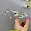قاب گوشی iPhone 16 آیفون اورجینال یونیک کیس Unique Case لاکچری شفاف نگین دار کرومی طرح پروانه کد 91001