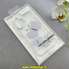 قاب گوشی iPhone 16 آیفون اورجینال یونیک کیس Unique Case لاکچری شفاف نگین دار کرومی طرح پروانه کد 91001