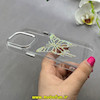 قاب گوشی iPhone 16 Pro آیفون اورجینال یونیک کیس Unique Case لاکچری شفاف نگین دار کرومی طرح پروانه کد 91002