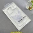 قاب گوشی iPhone 16 Pro آیفون اورجینال یونیک کیس Unique Case لاکچری شفاف نگین دار کرومی طرح پروانه کد 91003