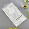 قاب گوشی iPhone X / iPhone XS آیفون اورجینال یونیک کیس Unique Case لاکچری شفاف نگین دار کرومی طرح پروانه کد 91007