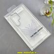 قاب گوشی Galaxy S24 Ultra سامسونگ اورجینال یونیک کیس Unique Case لاکچری شفاف نگین دار کرومی طرح پروانه کد 91020