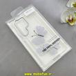 قاب گوشی Galaxy S25 Ultra سامسونگ اورجینال یونیک کیس Unique Case لاکچری شفاف نگین دار کرومی طرح پروانه کد 91021