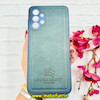 قاب گوشی Galaxy A13 4G سامسونگ اورجینال برند BURBERRY 2026 طرح دوخت HARD چرمی محافظ لنزدار سرمه ای کد 91039