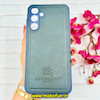 قاب گوشی Galaxy A16 سامسونگ اورجینال برند BURBERRY 2026 طرح دوخت HARD چرمی محافظ لنزدار سرمه ای کد 91042