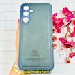 قاب گوشی Galaxy A16 سامسونگ اورجینال برند BURBERRY 2026 طرح دوخت HARD چرمی محافظ لنزدار سرمه ای کد 91042