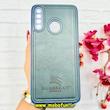 قاب گوشی Galaxy A20S سامسونگ اورجینال برند BURBERRY 2026 طرح دوخت HARD چرمی محافظ لنزدار سرمه ای کد 91045