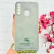 قاب گوشی Galaxy A20S سامسونگ اورجینال برند BURBERRY 2026 طرح دوخت HARD چرمی محافظ لنزدار خاکستری کد 91047