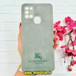 قاب گوشی Galaxy A21S سامسونگ اورجینال برند BURBERRY 2026 طرح دوخت HARD چرمی محافظ لنزدار خاکستری کد 91049