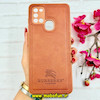 قاب گوشی Galaxy A21S سامسونگ اورجینال برند BURBERRY 2026 طرح دوخت HARD چرمی محافظ لنزدار عسلی کد 91051
