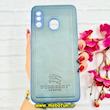قاب گوشی Galaxy A20 / Galaxy A30 سامسونگ اورجینال برند BURBERRY 2026 طرح دوخت HARD چرمی محافظ لنزدار سرمه ای کد 91063