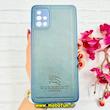 قاب گوشی Galaxy A51 سامسونگ اورجینال برند BURBERRY 2026 طرح دوخت HARD چرمی محافظ لنزدار سرمه ای کد 91072