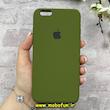 قاب گوشی iPhone 6 Plus / iPhone 6s Plus آیفون سیلیکونی اورجینال پاک کنی درجه یک زیربسته سبز زیتونی کد 91110