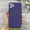 قاب گوشی iPhone 11 Pro Max آیفون سیلیکونی اورجینال پاک کنی درجه یک محافظ لنزدار زیربسته بنفش تیره کد 91121
