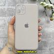 قاب گوشی iPhone 11 Pro Max آیفون سیلیکونی اورجینال پاک کنی درجه یک محافظ لنزدار زیربسته خاکی کد 91134
