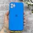 قاب گوشی iPhone 11 Pro Max آیفون سیلیکونی اورجینال پاک کنی درجه یک محافظ لنزدار زیربسته آبی کد 91135