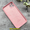 قاب گوشی iPhone 11 Pro Max آیفون سیلیکونی اورجینال پاک کنی درجه یک محافظ لنزدار زیربسته صورتی کد 91138