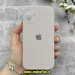 قاب گوشی iPhone 12 آیفون سیلیکونی اورجینال پاک کنی درجه یک محافظ لنزدار زیربسته خاکی کد 91143