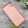 قاب گوشی iPhone 12 آیفون سیلیکونی اورجینال پاک کنی درجه یک محافظ لنزدار زیربسته صورتی کد 91145