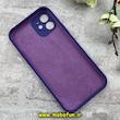 قاب گوشی iPhone 12 آیفون سیلیکونی اورجینال پاک کنی درجه یک محافظ لنزدار زیربسته بنفش تیره کد 91150