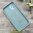 قاب گوشی iPhone 12 آیفون سیلیکونی اورجینال پاک کنی درجه یک محافظ لنزدار زیربسته آبی روشن کد 91152