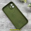قاب گوشی iPhone 12 آیفون سیلیکونی اورجینال پاک کنی درجه یک محافظ لنزدار زیربسته سبز زیتونی کد 91153