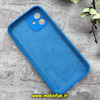 قاب گوشی iPhone 12 آیفون سیلیکونی اورجینال پاک کنی درجه یک محافظ لنزدار زیربسته آبی کد 91158