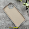 قاب گوشی iPhone 15 آیفون سیلیکونی اورجینال پاک کنی درجه یک محافظ لنزدار زیربسته خاکی کد 91175